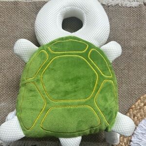 Green Turtle Plush head protector backpack